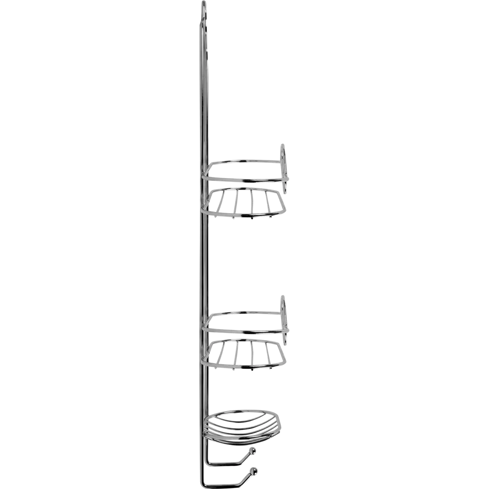 Полка для ванной комнаты Аквалиния двухъярусная с мыльницей металл W2227A STLM-2117460 - Вид №2