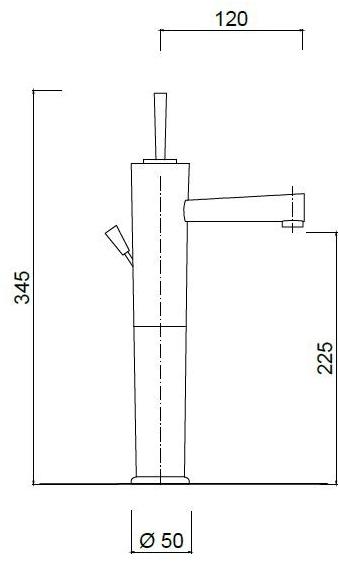 Rubinetteria Giulini Смеситель для умывальника, однорычажный Quack F9111a - Вид №1