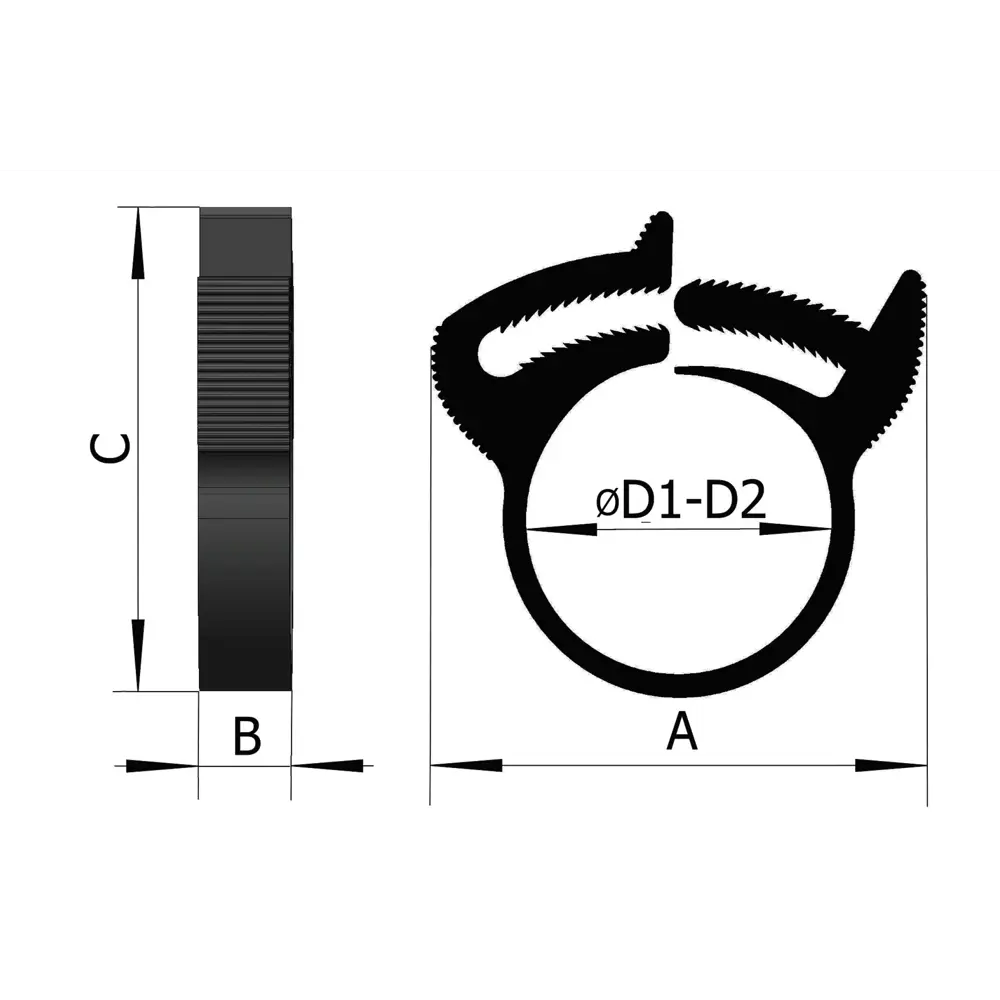 Хомут пластиковый Santreyd Clip-Track 20-16 для надежного соединения труб 83996215 STLM-0046002 - Вид №4