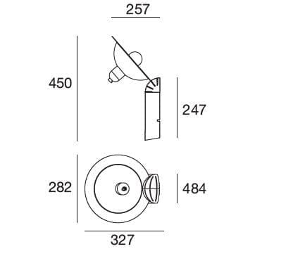Регулируемый настенный светильник из АБС и алюминия In Stock Stilnovo ARCH-00129830 - Вид №4