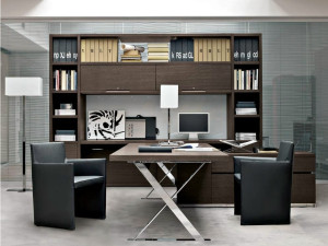 Высокий офисный книжный шкаф