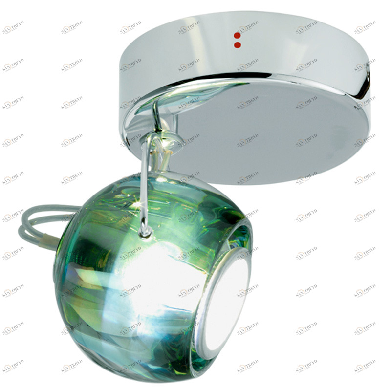 Светильник настенно-потолочный зеленый Fabbian D57G1743 FABBIAN  00-3882546 Зеленый 