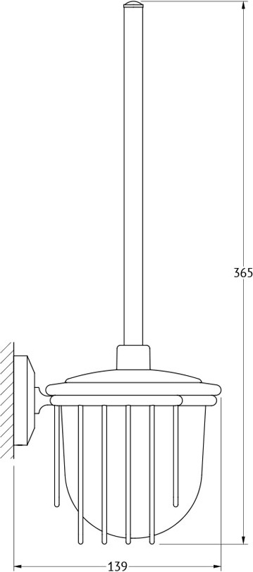 STA 058 Держатель освежителя воздуха с туалетным ершом с крышкой FBS Standard - Вид №1
