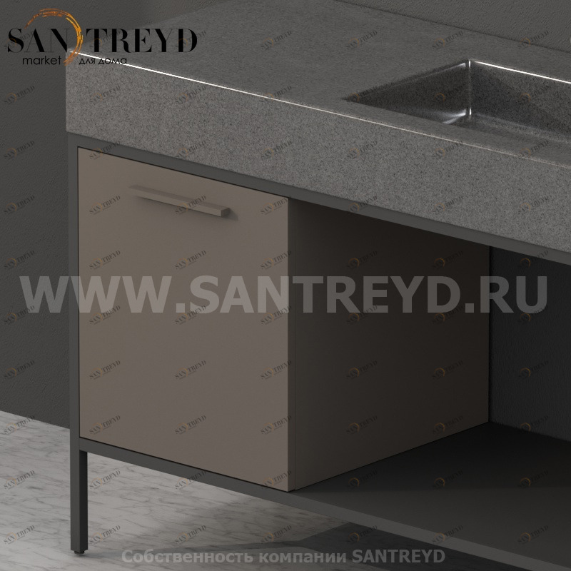 SS4548CF2 Тумба с открывающейся левой створкой (с 1 стеклянной полкой) Globo Ceramica Globo INCANTHO