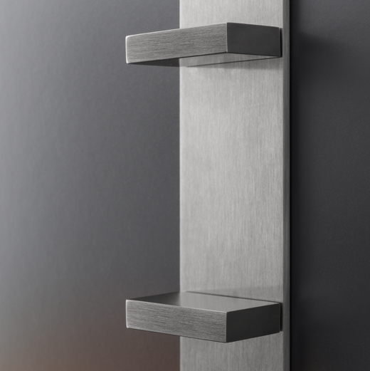 Душевой комплект с квадратной регулируемыми душевой головкой L. 200 мм с регулятором давления и цилиндрический ручной душ диаметр 18 мм  BAR02 CEADESIGN  - Вид №3