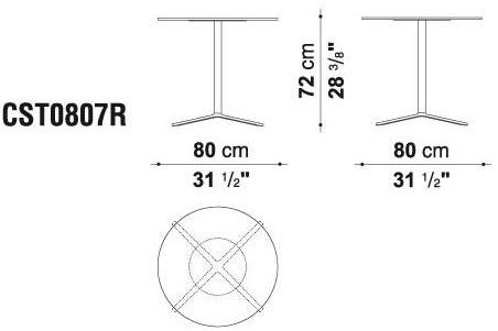 B&B Italia Project Круглый журнальный столик с основанием 4 звезды Cosmos sun-id-1516477 - Вид №5