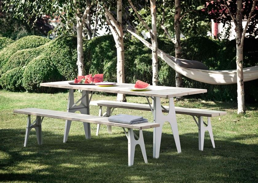 Richard Lampert Скамейка из дерева и стали Ludwig sun-id-1374849 - Вид №3