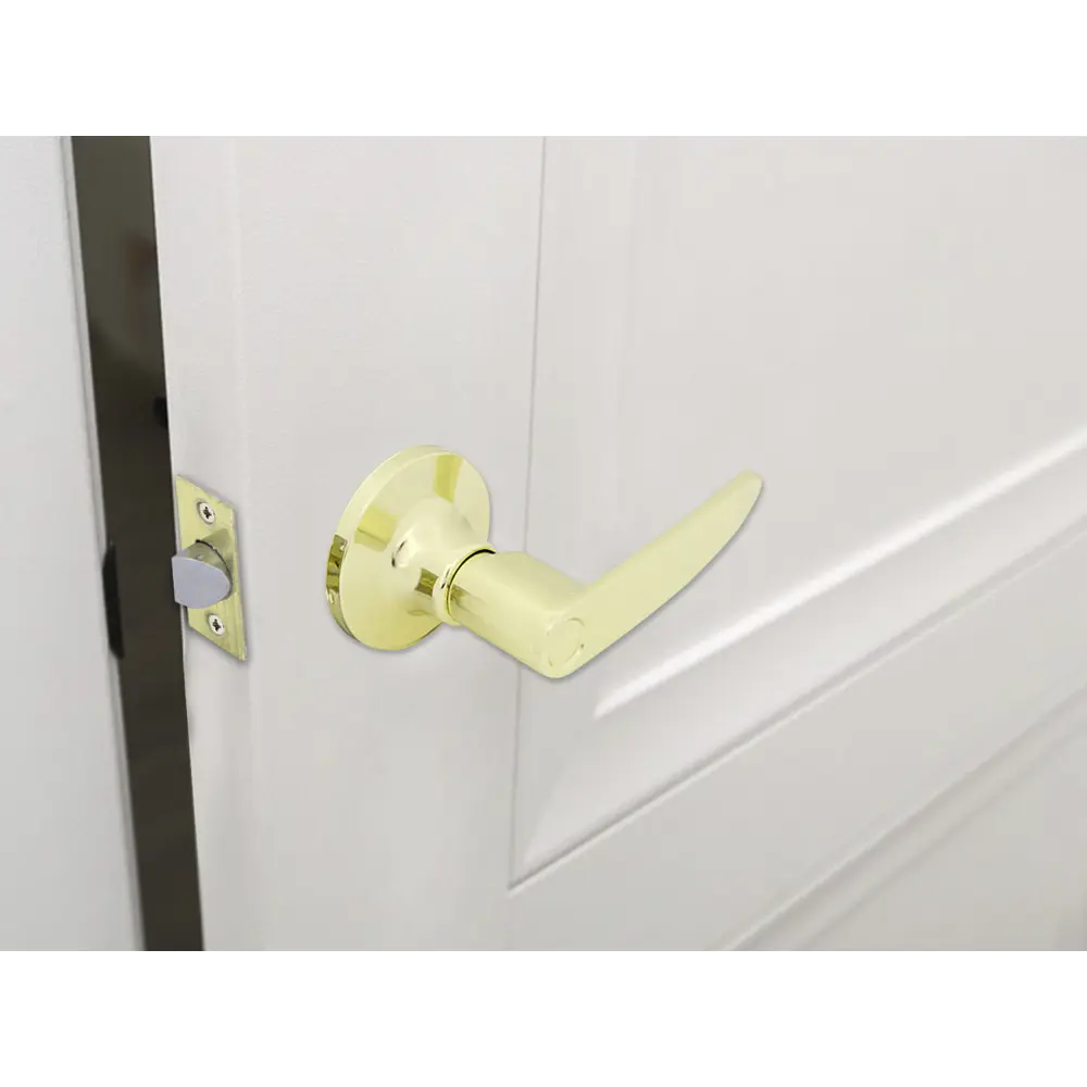 Ручка-защёлка 3502 PB PS, без запирания, цвет золото ФАБРИКА ЗАМКОВ STLM-2015005 - Вид №7