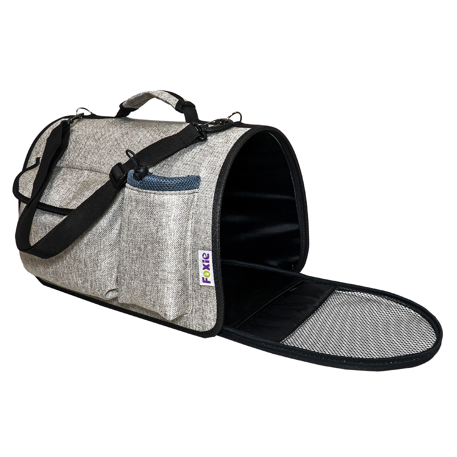 ПР0057000 Сумка-переноска для животных Colour 45x29x27см серая Foxie  - Вид №1