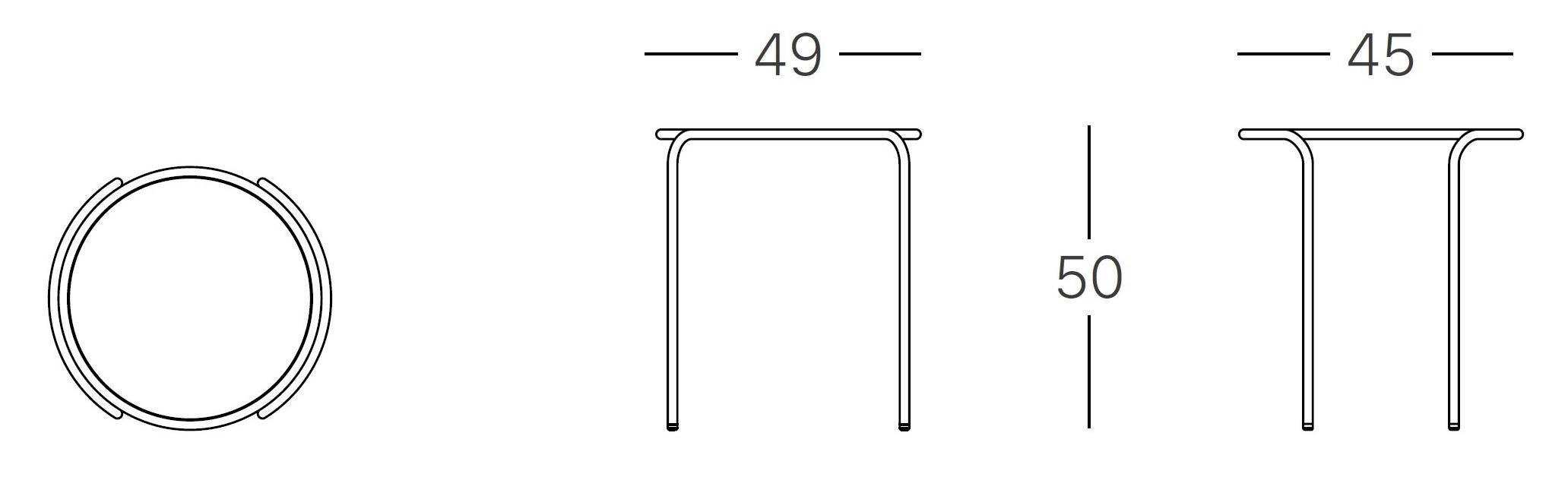 Круглый журнальный столик из окрашенного металла и пробки S-CAB Dress_Code ARCH-00055813 - Вид №2