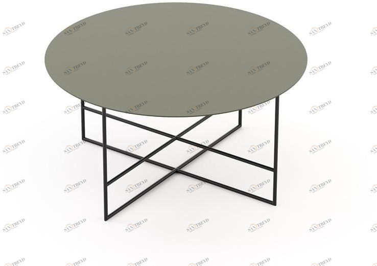 Domkapa Журнальный столик из лакированной стали круглый sun-id-1466231