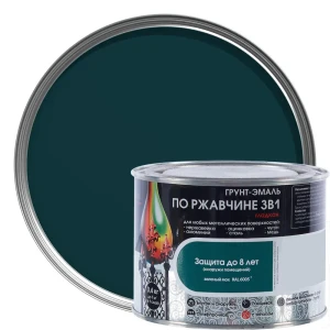 Грунт эмаль по ржавчине 3 в 1 гладкая Dali Special цвет зеленый мох 0.4 кг