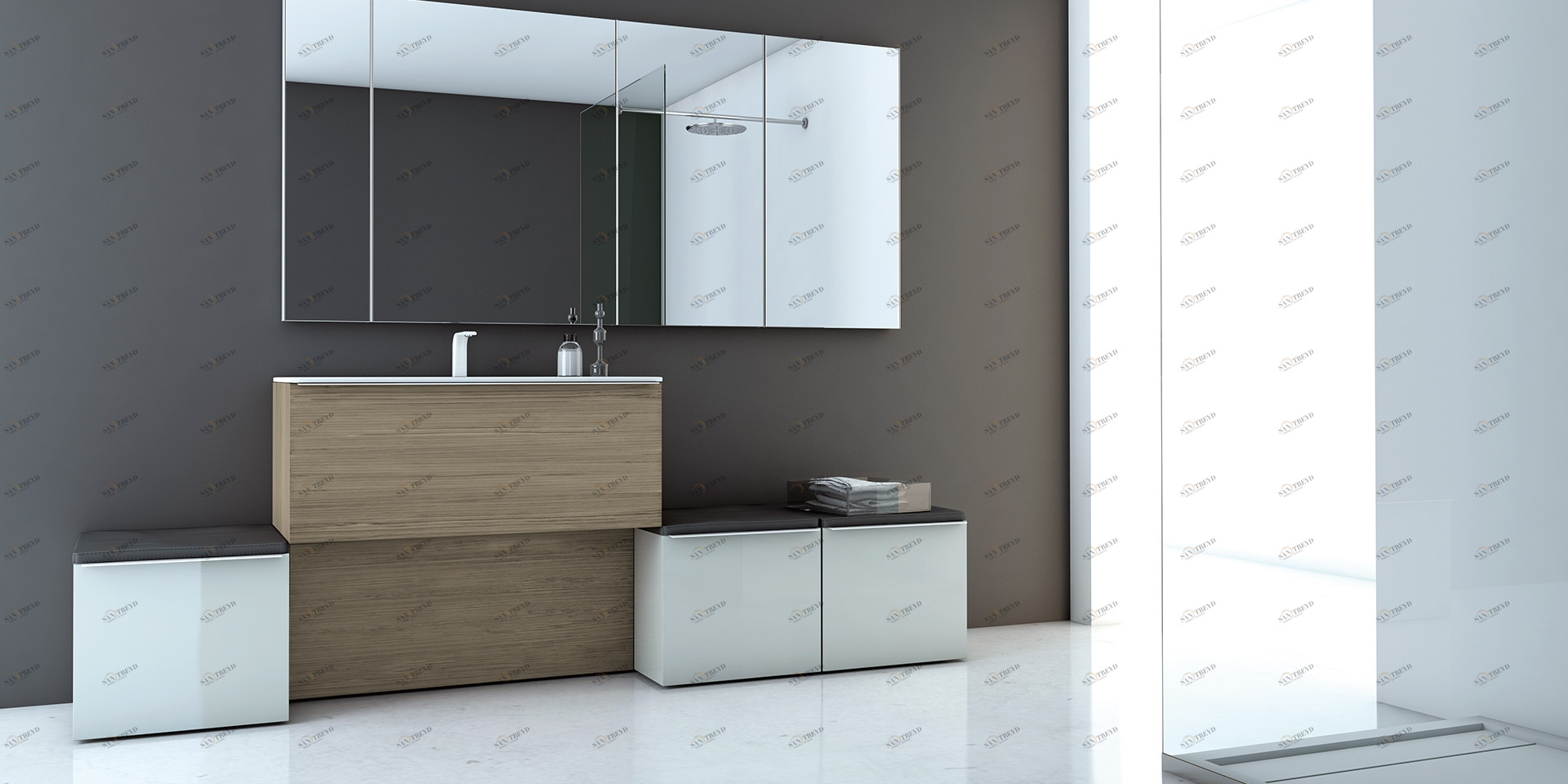 Модуль-тумба с 2 ящиками KA011B  Inbani Ка