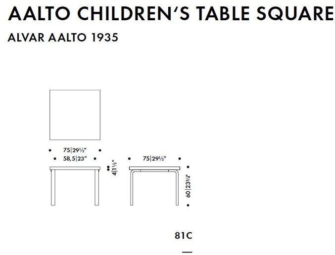 Artek Квадратный деревянный стол L-leg sun-id-1393454 - Вид №2