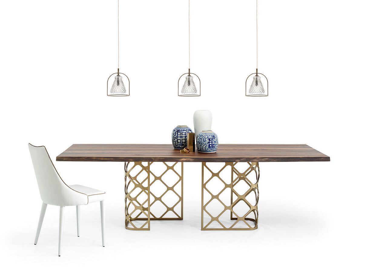 Обеденный стол из стали и дерева Bontempi Casa MAJESTY ARCH-00066435 - Вид №3