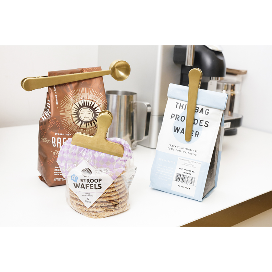 BC34 Набор зажимов для пакетов, 3 шт, медь Kikkerland  - Вид №1