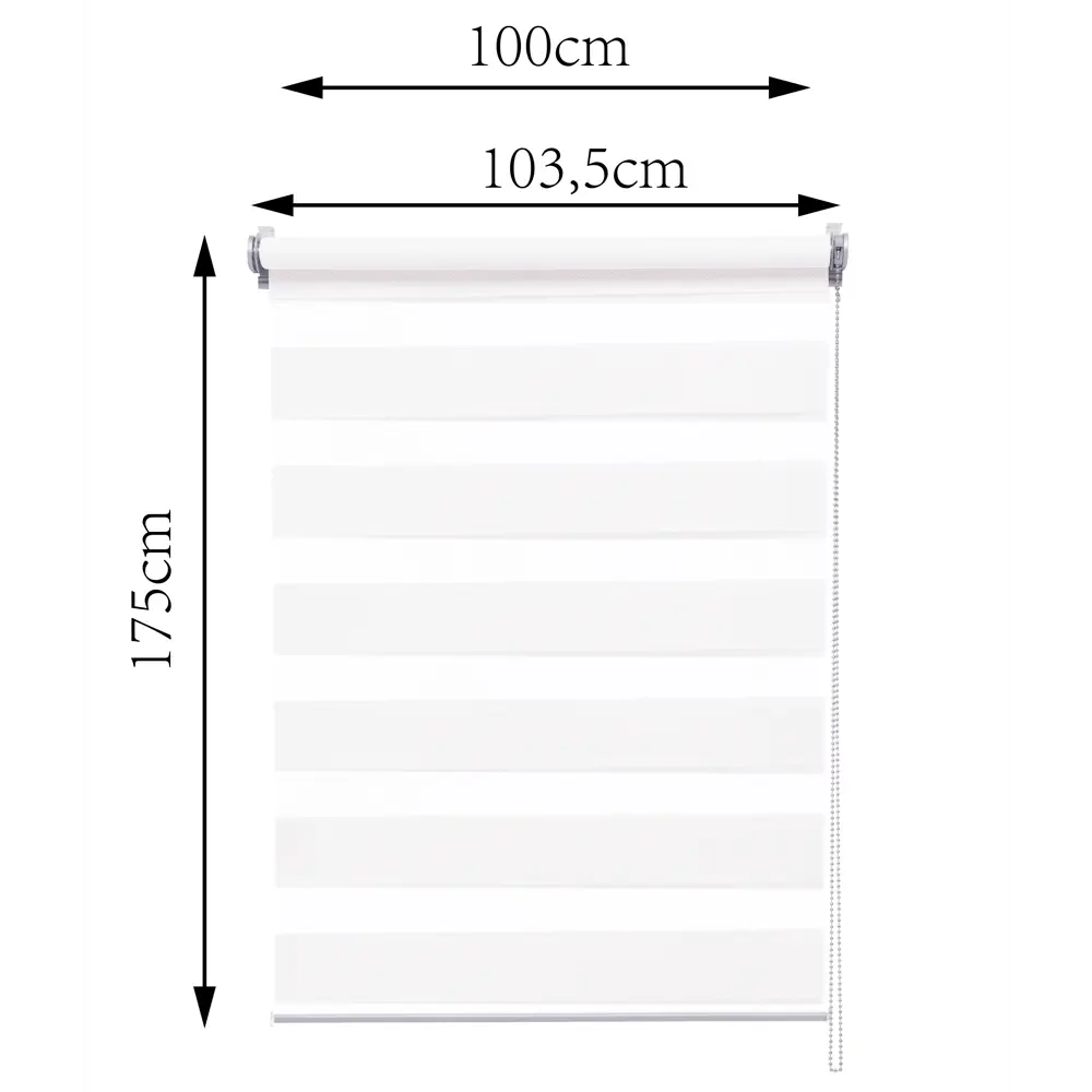 Штора рулонная день-ночь Inspire Siberia 100x175 см белая White 0 82688394 STLM-2172025 - Вид №8