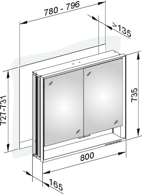 14312171303 Зеркальный шкаф KEUCO Royal Lumos - Вид №3