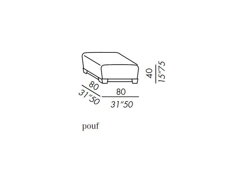 Съемный пуф из ткани Meridiani Allen ARCH-00029908 - Вид №2