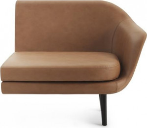 603517 Sum Modular Sofa 120 Правый подлокотник, черный алюминий, ультра кожа Normann Copenhagen