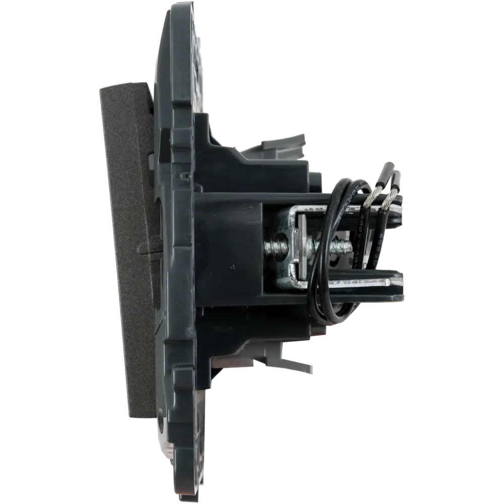 Выключатель двухклавишный с подсветкой/индикацией - Legrand Structura - 10А 250В безвинтовые зажимы - магнезиум 82064651 STLM-2082750 - Вид №3