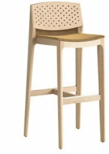 Capdell Высокий деревянный табурет со спинкой Isa 141bp