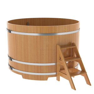 1216 Купель круглая из лиственницы d=1,80х1,2 натуральная премиум Alyarus