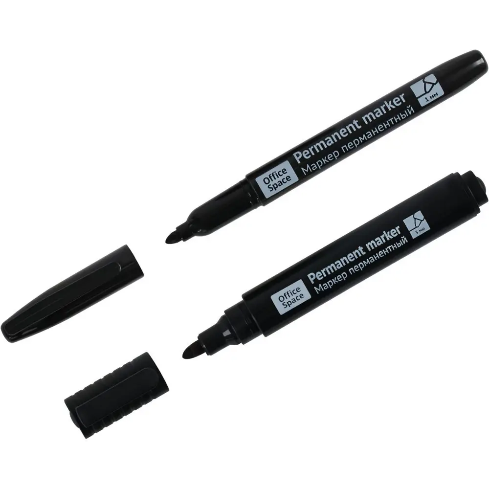 Перманентный маркер OFFICE SPACE для точной маркировки, 2 шт 87420114 STLM-0073824