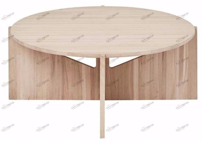 Kristina Dam Studio Круглый деревянный журнальный столик sun-id-1461389