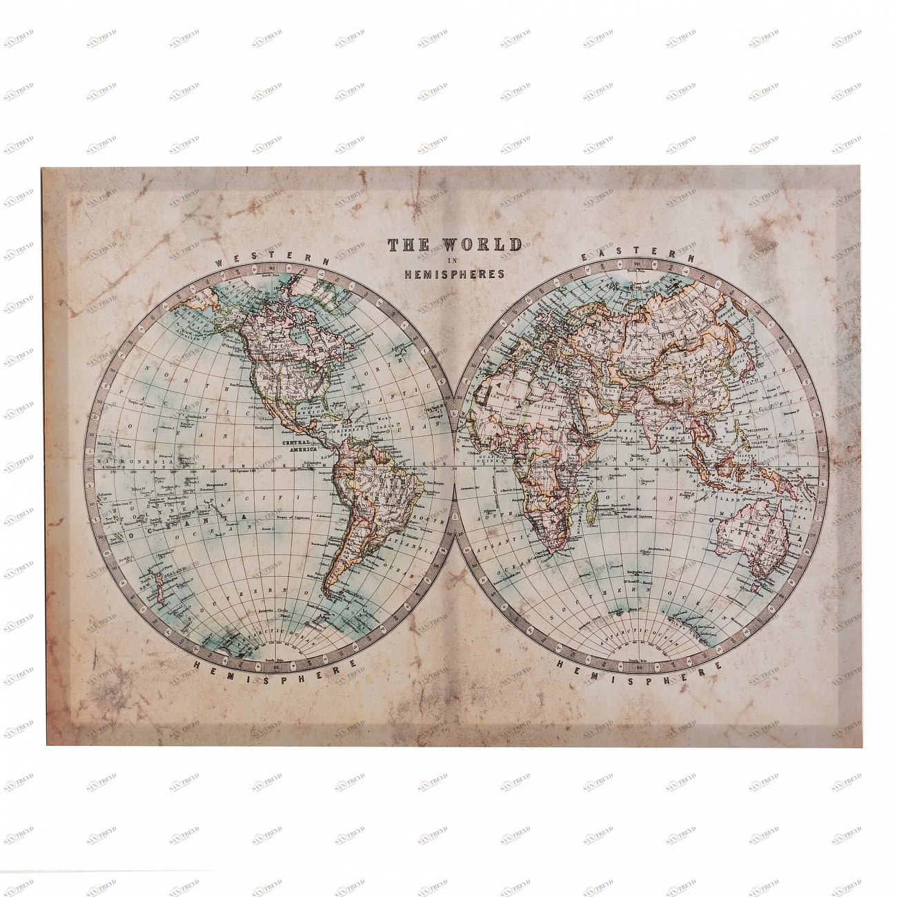 Постер на подрамнике 70х50 см бежевый Charlie Ego TO4ROOMS ГОРОДА 00-3893367 Бежевый 