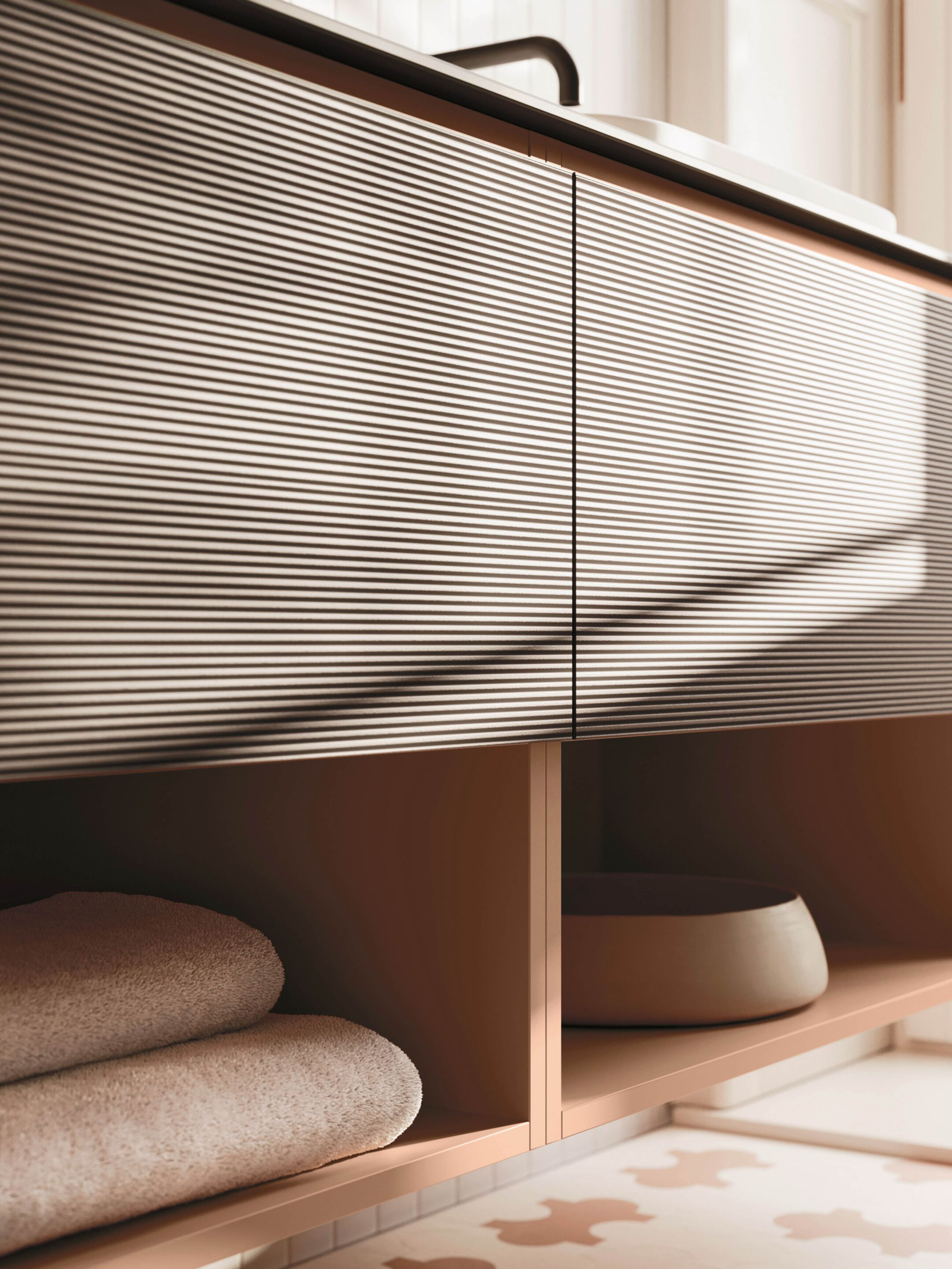 Подвесной шкаф для умывальника со встроенной раковиной Arbi Arredobagno HO.ME PLUS 45° C 22 ARCH-00123082 - Вид №1