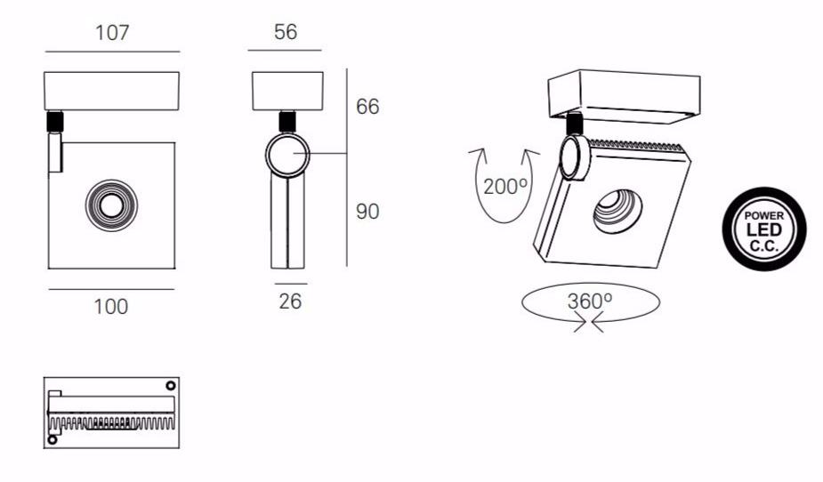 Milan Iluminacion Регулируемый настенный светодиодный светильник Bridge 6351 - Вид №2