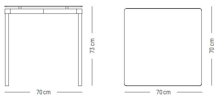 Квадратный алюминиевый стол с порошковым покрытием Petite Friture Fromme ARCH-00060895 - Вид №26