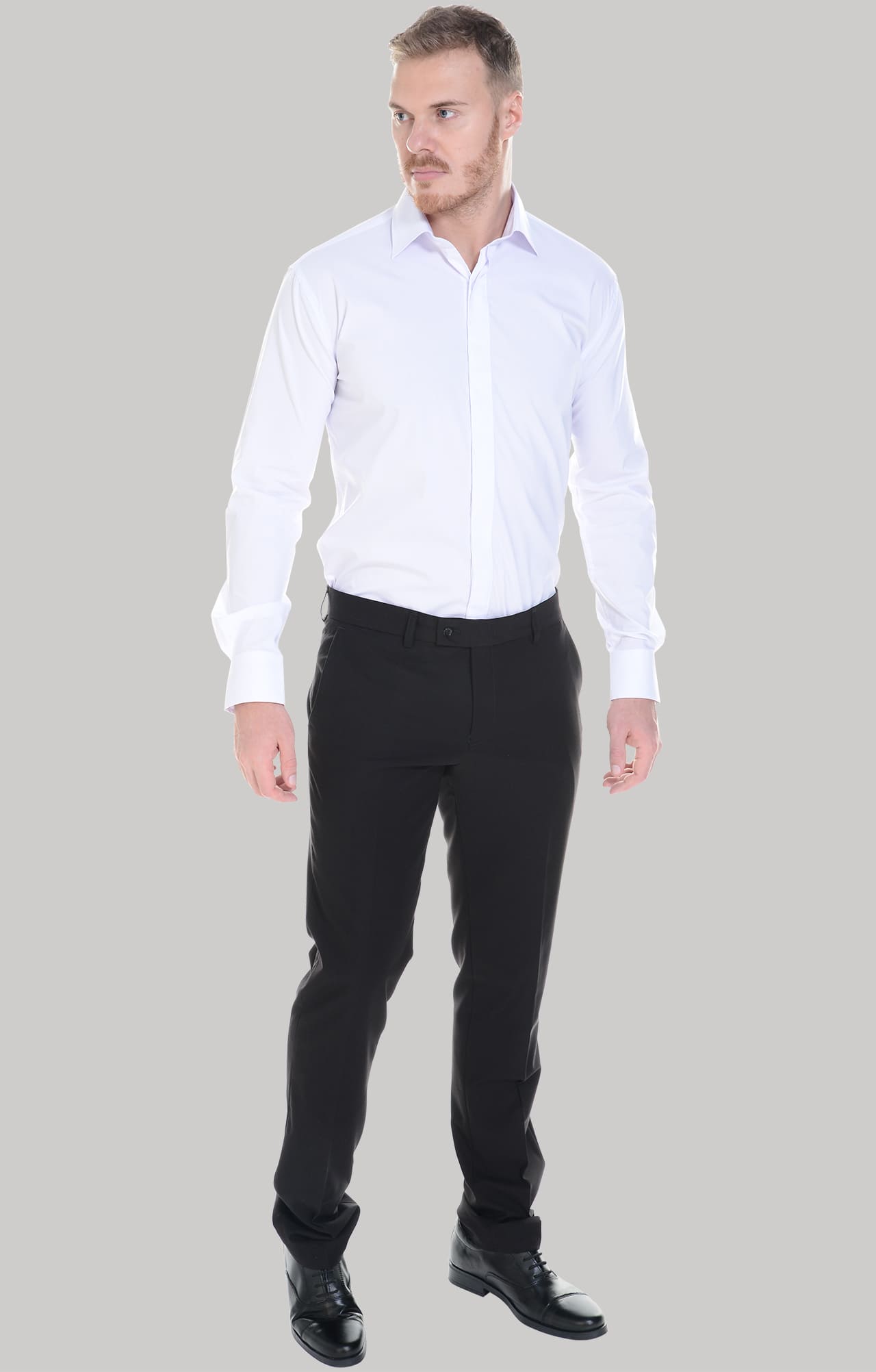 62466 Рубашка мужская  white El-Risto  Корпоративная одежда  размер 42/170-176  - Вид №29