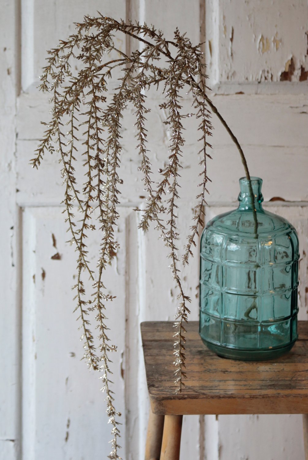 1707 331 a3 Вешалка для искусственного декора с глиттером, 120 см, золото H-andreas  - Вид №7