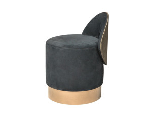 Круглый пуф из нубука