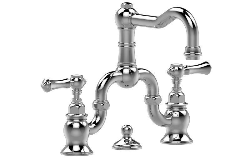 E-3800-LM15 Three-hole washbasin mixer with manual pop-up waste GRAFF Adley