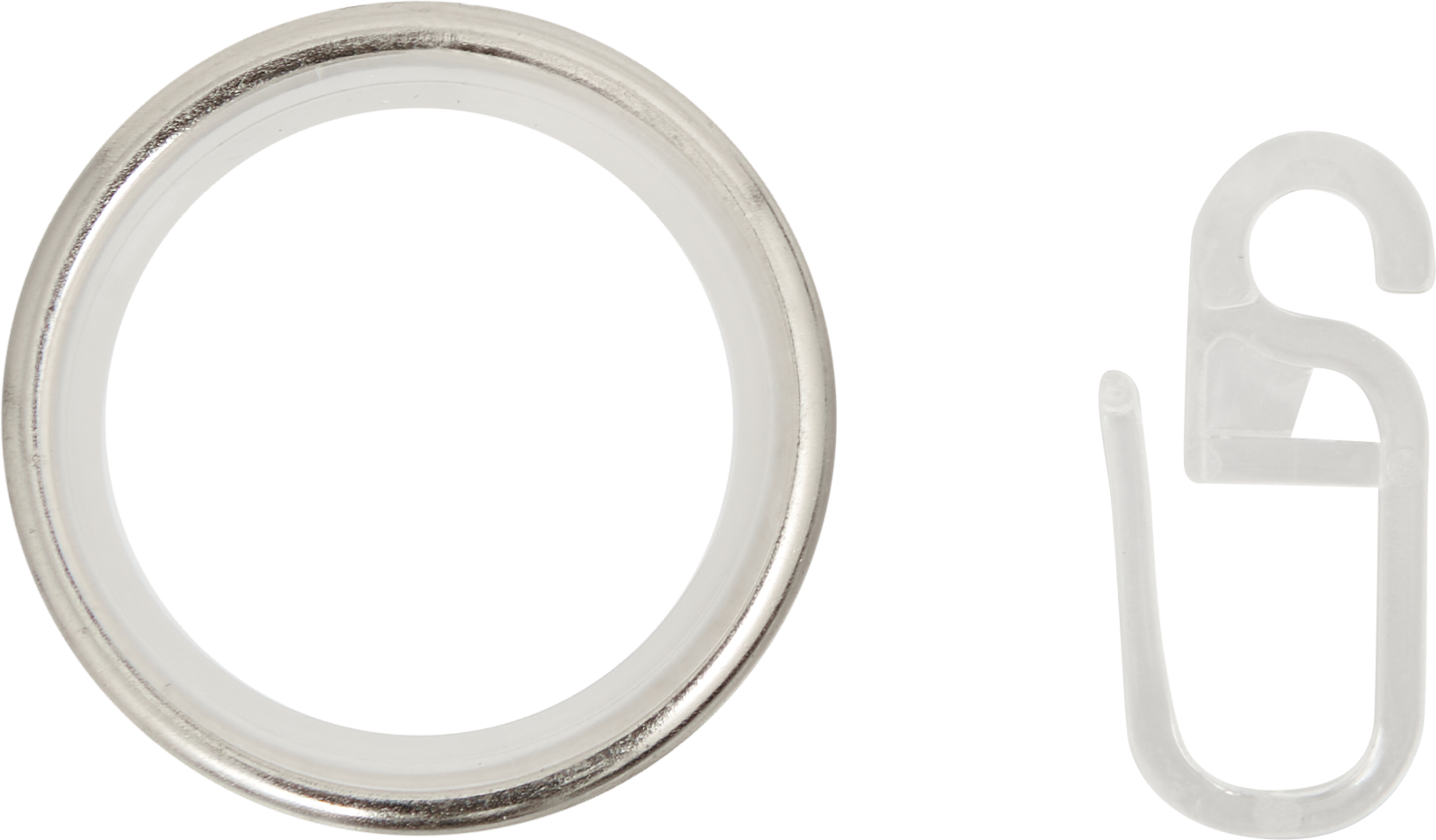 Кольца с крючком INSPIRE для карниза, хром матовый, 10 шт 85186809 STLM-0059681