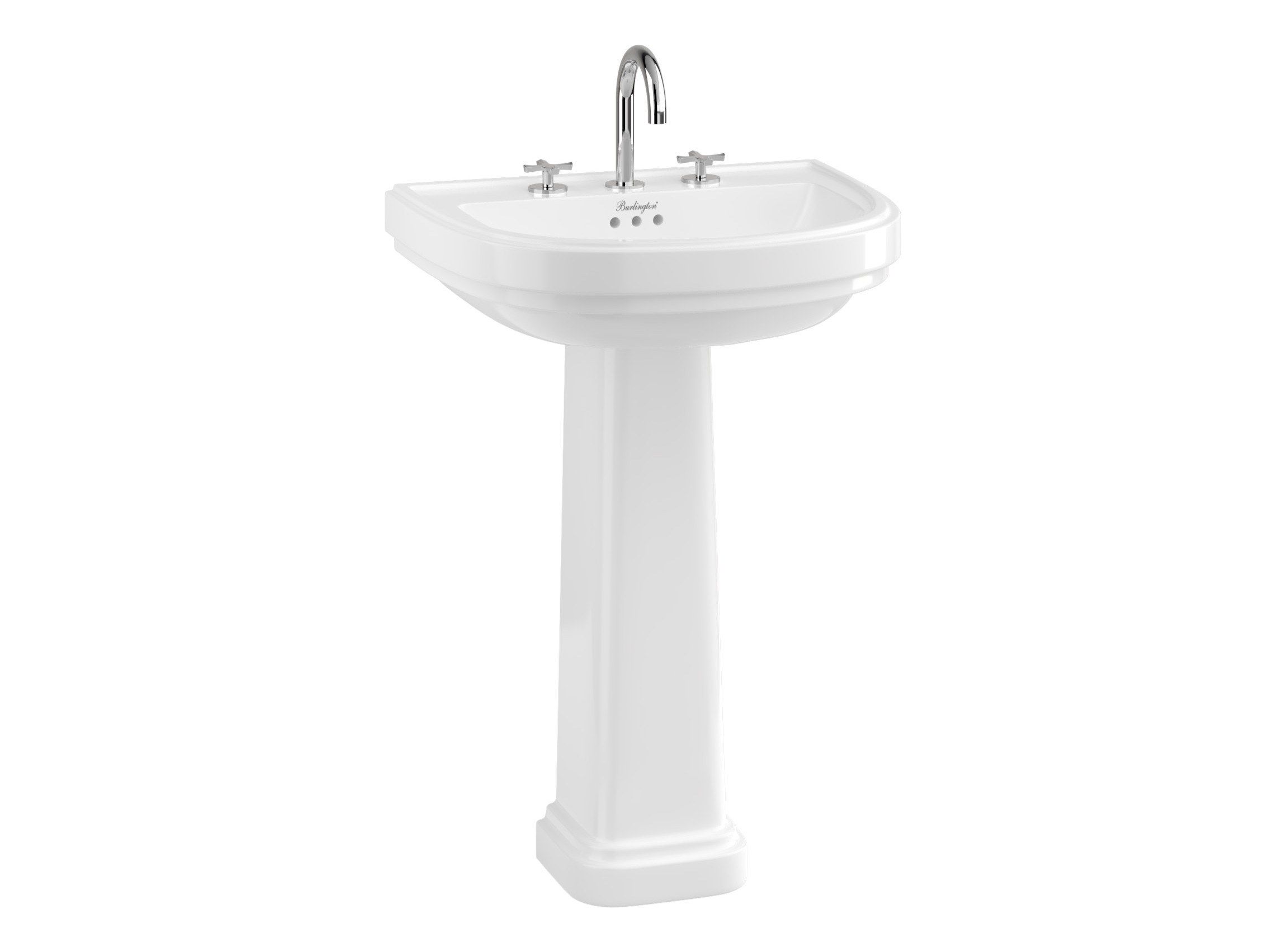 Одинарный умывальник из витражного стекла на колонне Burlington RIVIERA ARCH-00145962 - Вид №6