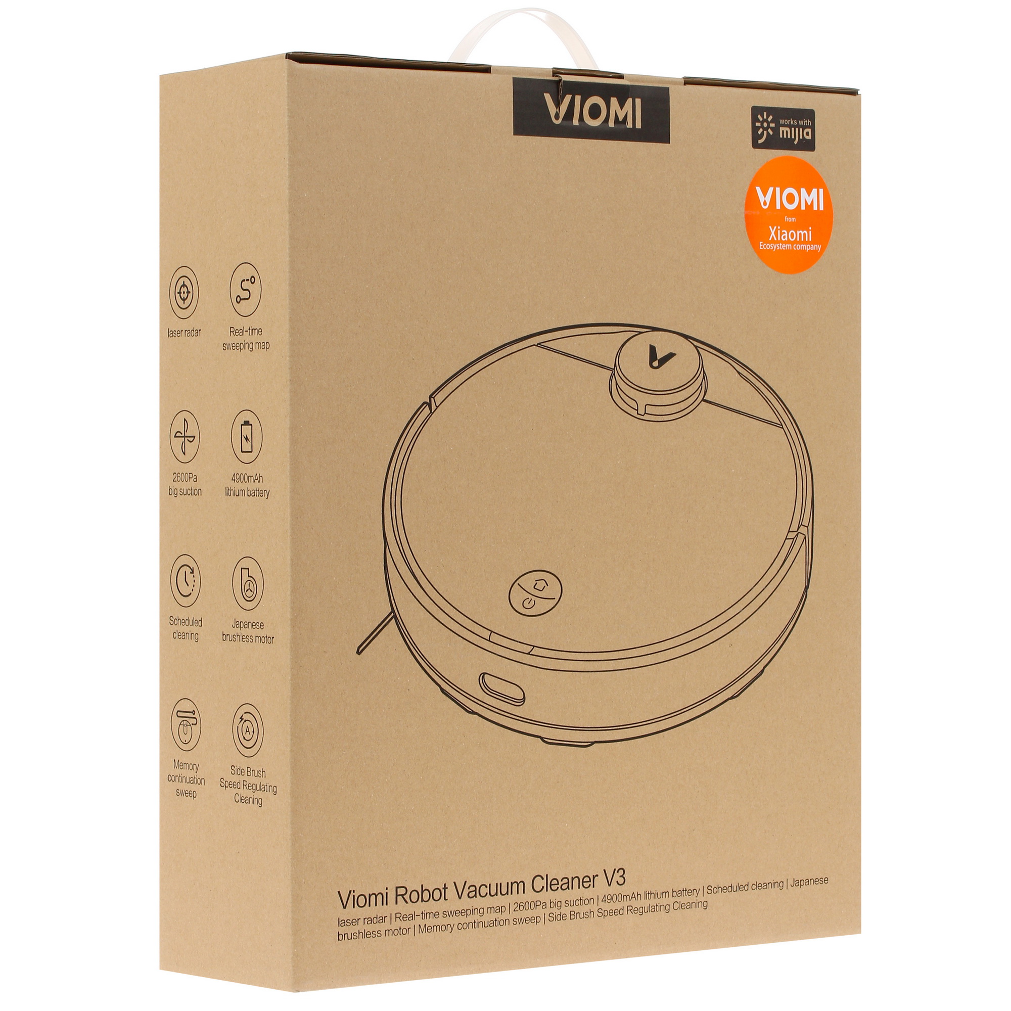 1692623 Робот-пылесос Viomi V3 черный STDN-0087251 - Вид №8