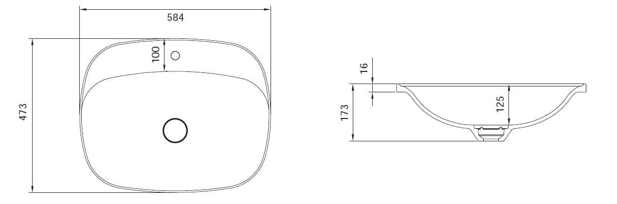 Шкаф для раковины HPL с держателем для полотенец с зеркалом Mobilcrab Curvy ARCH-00061738 - Вид №7