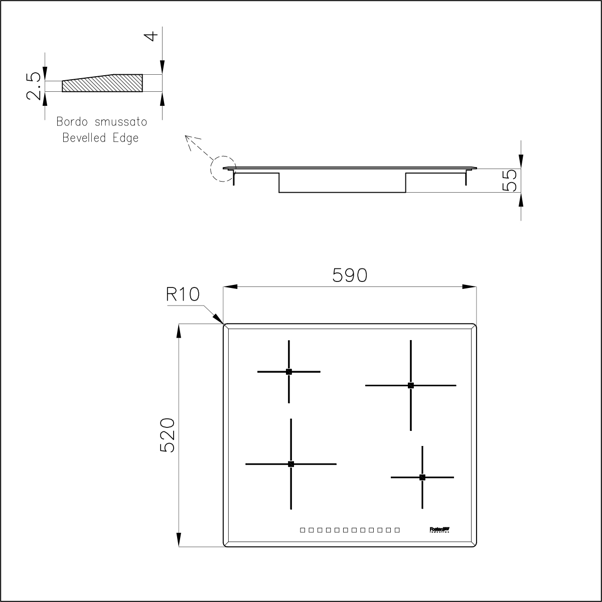 7372241 Варочная панель S4000 Induction con Power Control 7372 241 Fosterspa  - Вид №1