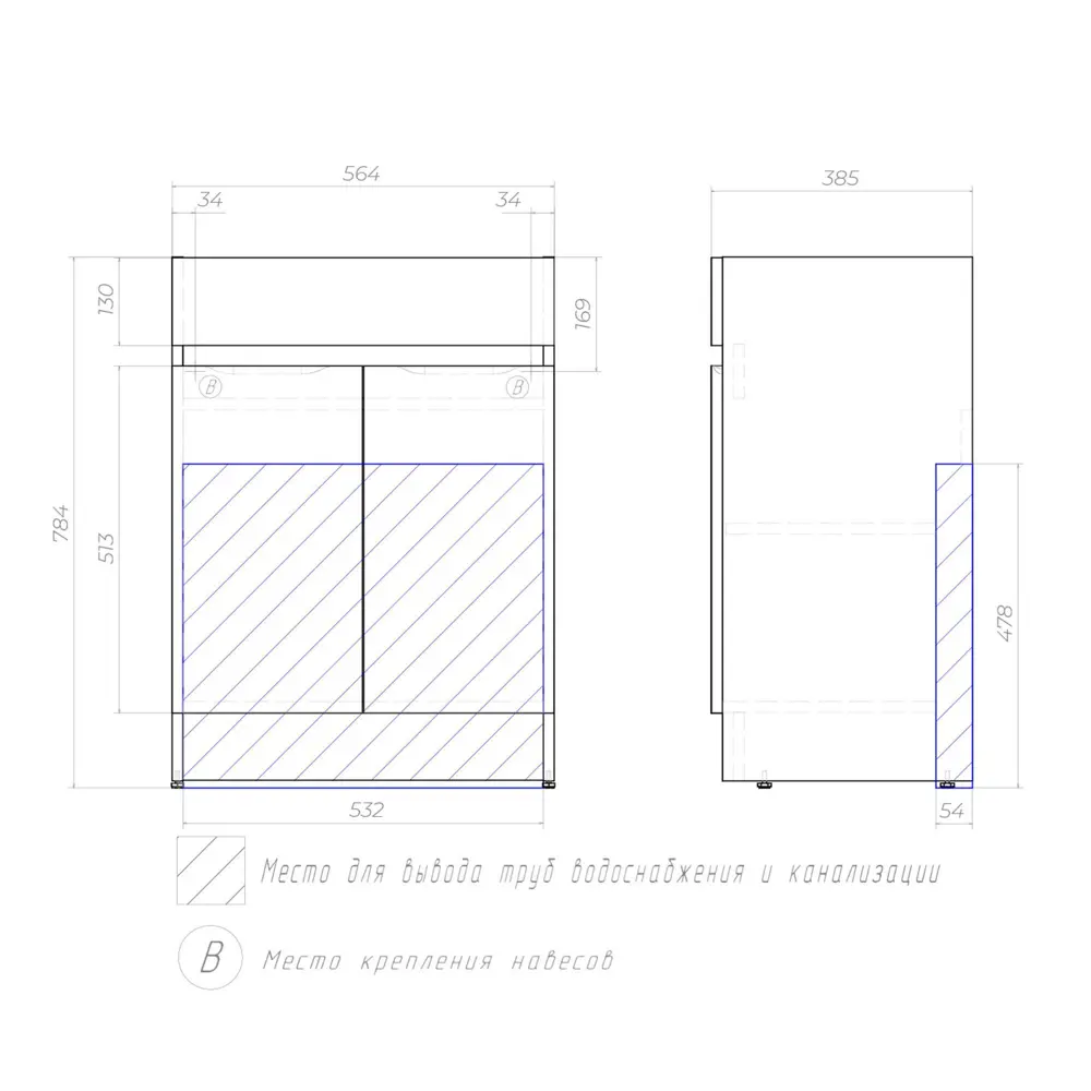 Тумба под раковину KONSENSA Терни - стильное решение для ванной комнаты 89383201 STLM-1325104 - Вид №9