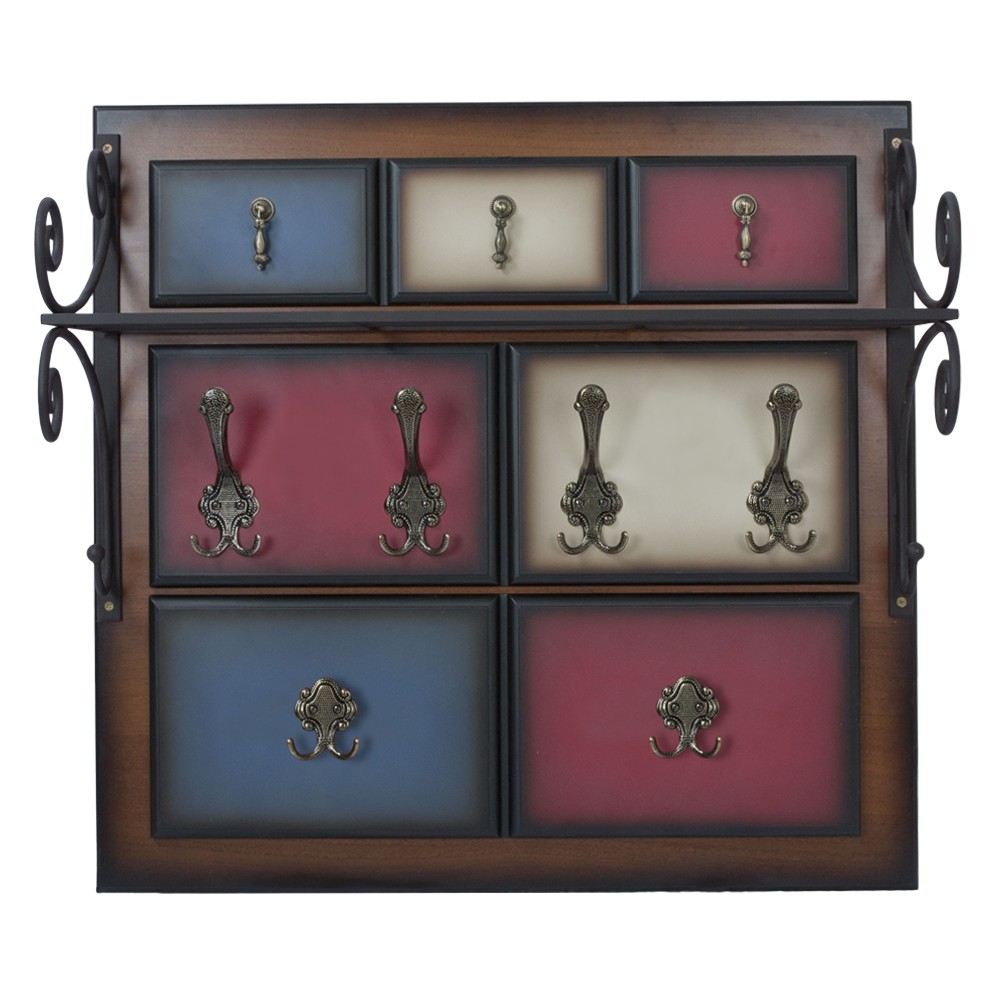 15003 Вешалка настенная Пандора 2 Орех Mix BOGACHO 4627139502128