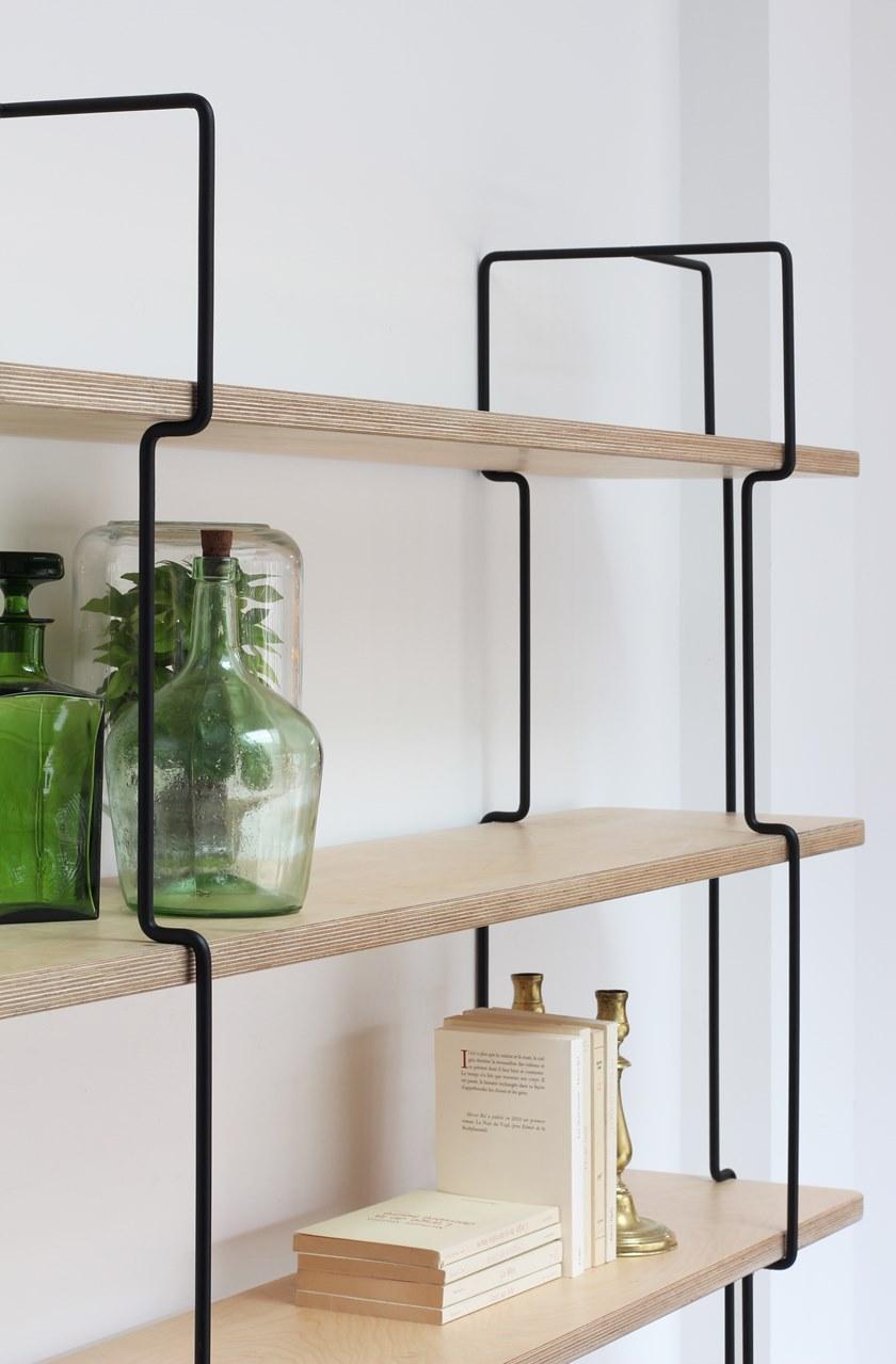 Compagnie Книжный шкаф с открытой стенкой из стали и дерева  P01  - Вид №5