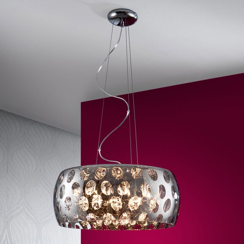 Подвесной светильник Milos 6 от Delight Collection коричневая P0316-06X DELIGHT COLLECTION ДИЗАЙНЕРСКИЕ 243622 Хром  - Вид №1