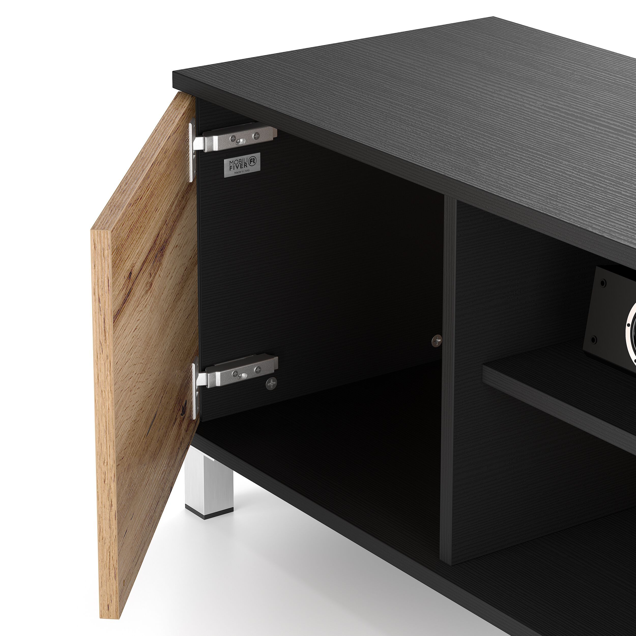 Мебель для телевизора из меламиновой ткани с системой кабельных втулок и распашными дверцами Mobili Fiver Rachele ARCH-00106865 - Вид №3