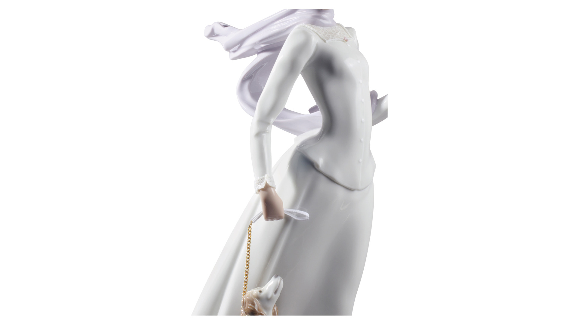 10669061 LLADRO Фигурка Lladro "Леди с шалью" 16х47см Фарфор Lladró  - Вид №3