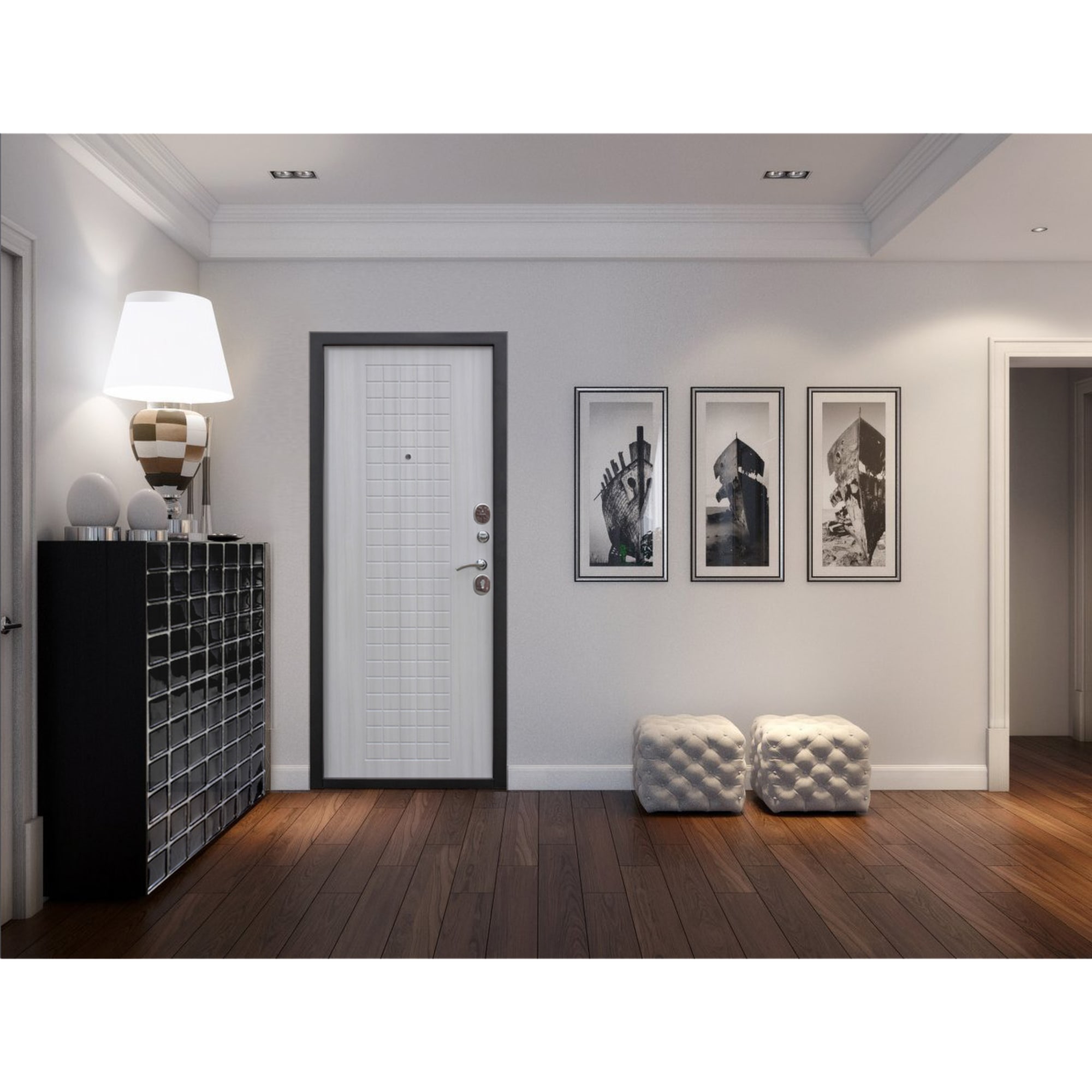 82096734 Дверь входная металлическая Гарда Муар, 960 мм, правая, цвет дуб сонома Santreyd  - Вид №11