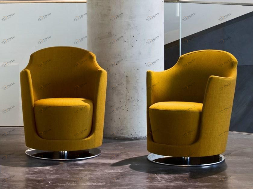 La Cividina Вращающееся кресло из ткани с подлокотниками Folies sun-id-1422539